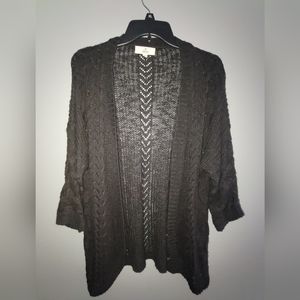 Black Woven Cardigan